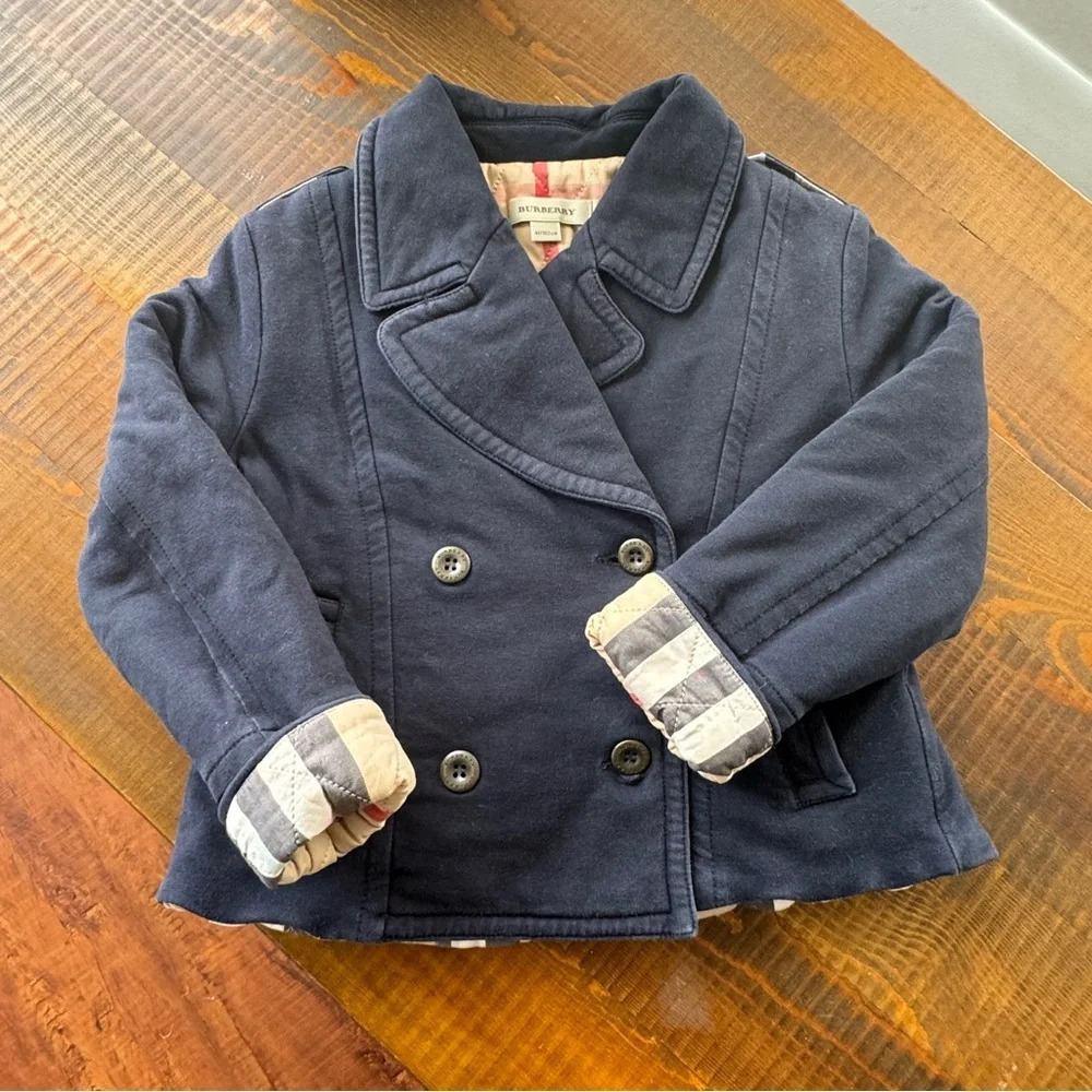Vest jacket fleeced 4T Burberry blue